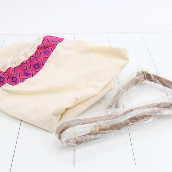 Tory Burch Amanda Logo Flap Zip Tote Shoulder Bag Camel Leather - Picture 7 of 9